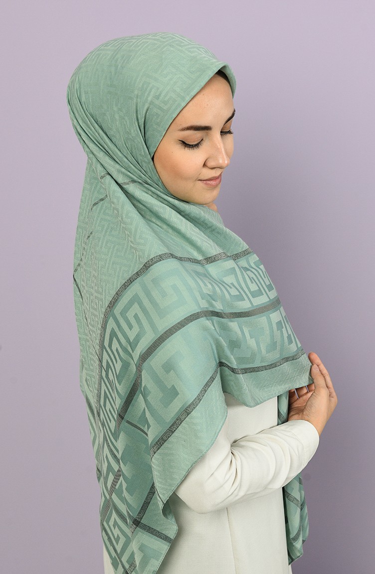 Duz Pano Jakar Esarp A4222 4 900 Mint Yesili Sefamerve