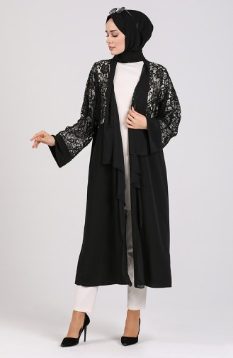 Dantelli Abaya 0070-01 Siyah