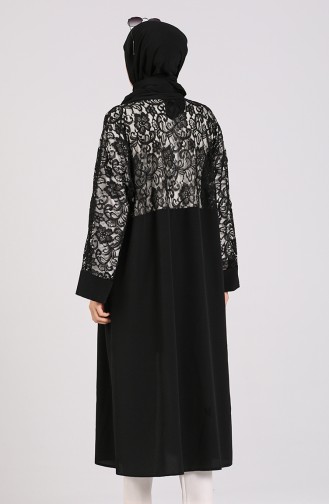 Dantelli Abaya 0070-01 Siyah