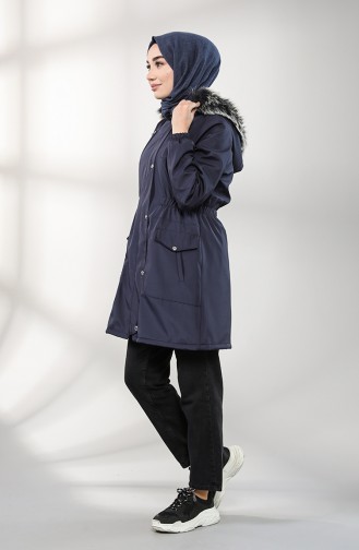 Manteau Bleu Marine 9057-04