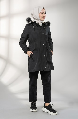 معطف أسود 9057-06