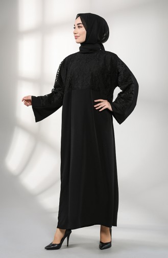Schwarz Hijab Kleider 0069-01