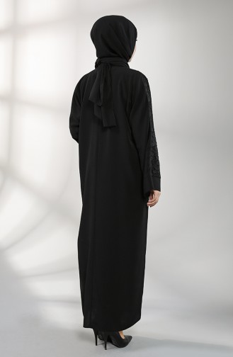 Schwarz Hijab Kleider 0069-01