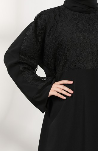 Schwarz Hijab Kleider 0069-01