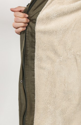 Khaki Lange Jas 7102-01