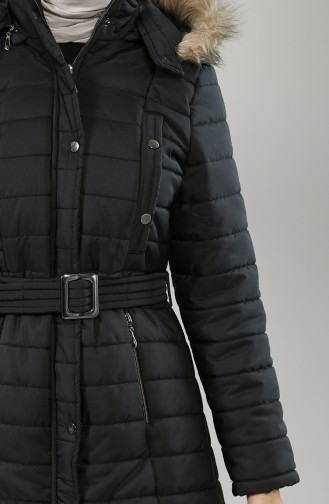 Hooded Short Coat 0129-02 Black 0129-02