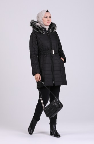 Arched quilted Coat 0811-02 Black 0811-02