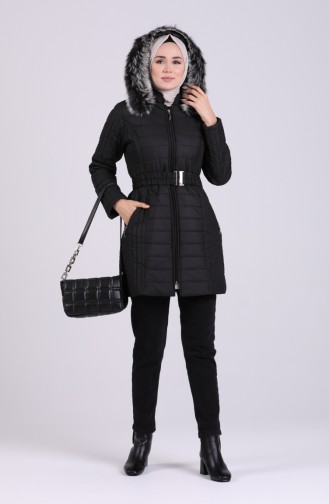 Arched quilted Coat 0811-02 Black 0811-02