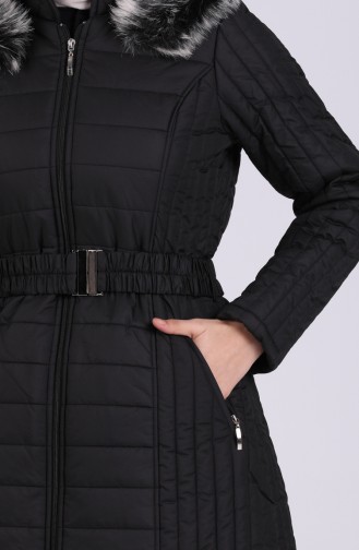 Arched quilted Coat 0811-02 Black 0811-02