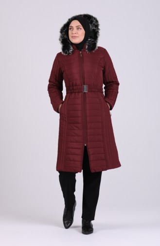 Claret Red Winter Coat 0812-03