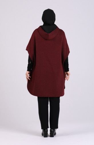 Claret red Poncho 0216-02