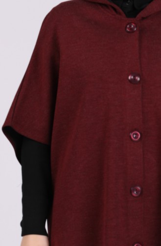 Claret red Poncho 0216-02