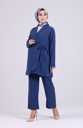 Tie-back Double Trousers Double Suit 1086-05 Indigo 1086-05