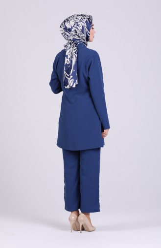 Tie-back Double Trousers Double Suit 1086-05 Indigo 1086-05