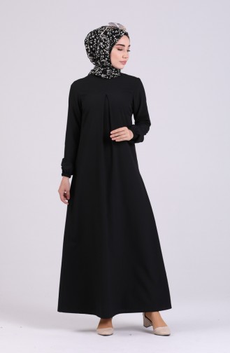 Schwarz Hijab Kleider 1426-04