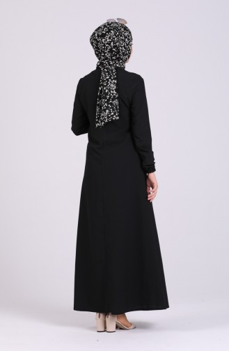 Schwarz Hijab Kleider 1426-04
