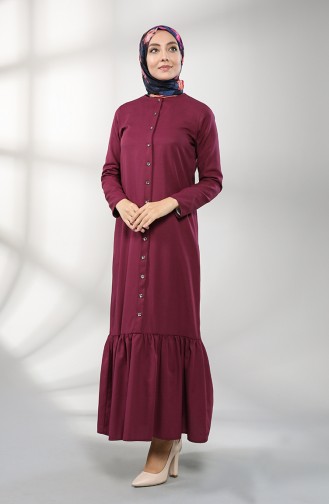 Plum Hijab Dress 3201-02