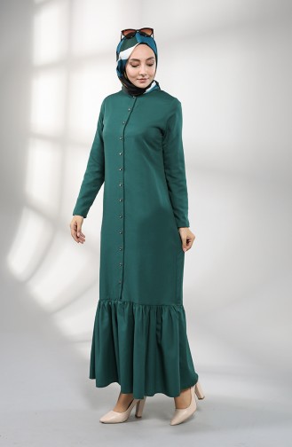 Robe Hijab Vert emeraude 3201-04