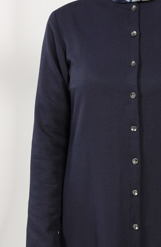 Navy Blue İslamitische Jurk 3201-06