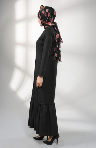 Black Hijab Dress 3201-07