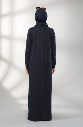 Weinrot Hijab Kleider 3224-02