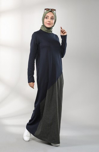 Khaki Hijab Dress 3224-03