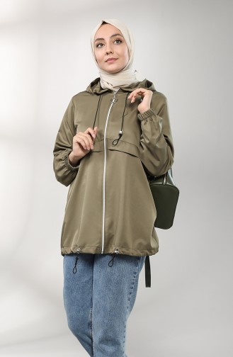 Khaki Trench Coats Models 1020-03