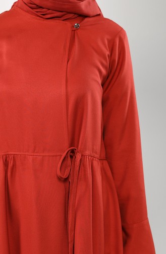 Kolları Volanlı Anvelop Tunik 3200-06 Kiremit
