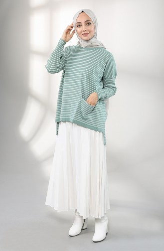 Unreife Mandelgrün Bluse 4215-05