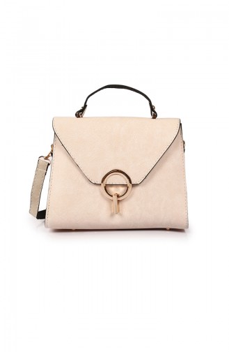 Beige Schultertasche 37Z-06