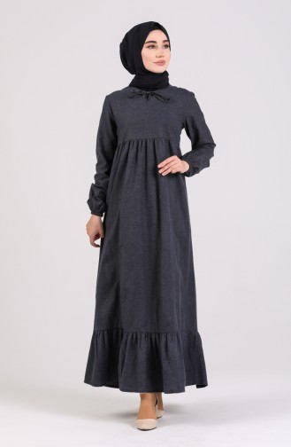 Navy Blue Hijab Dress 1428-01