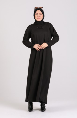 Black İslamitische Jurk 4739-01