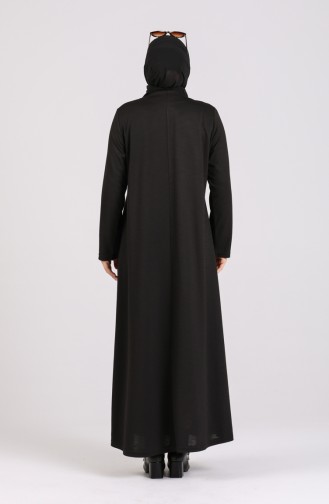 Schwarz Hijab Kleider 4739-01