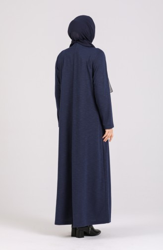 Dunkelblau Hijab Kleider 4739-02