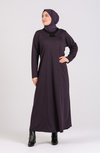 Plus Size Straight Dress 4739-03 Purple 4739-03