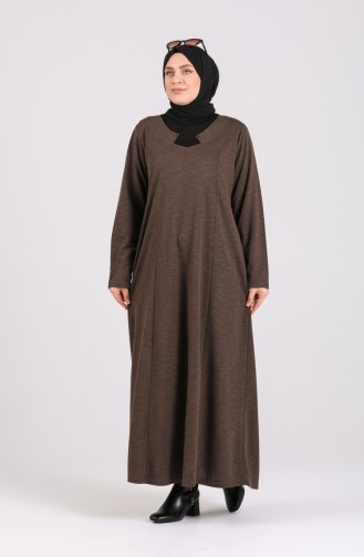 Dunkel-Nerz Hijab Kleider 4739-04