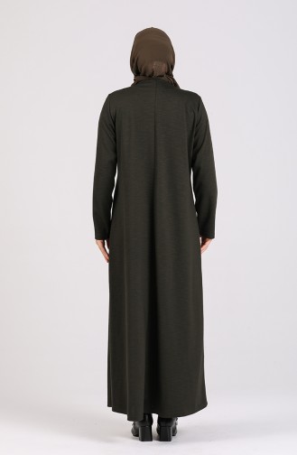 Khaki Hijab Kleider 4739-05