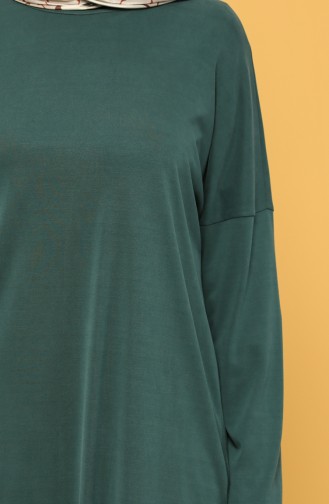 Modal Fabric Bat Sleeve Tunic 1316-02 Green 1316-02