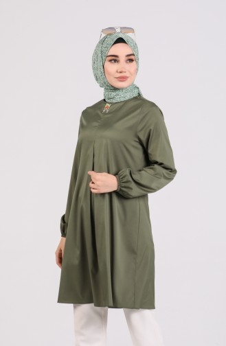 Kolu Lastikli A Pile Tunik 3011-03 Haki