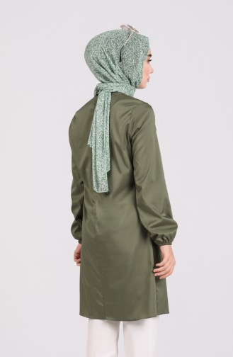 Kolu Lastikli A Pile Tunik 3011-03 Haki