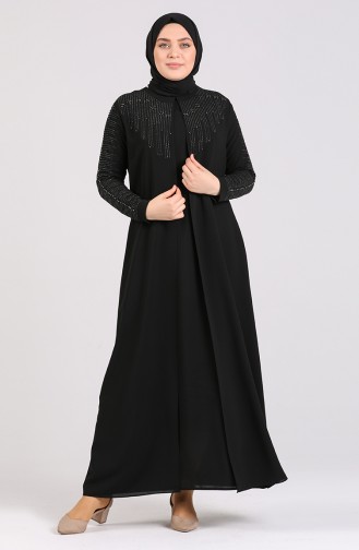 Plus Size Suit Looking Dress 5080-01 Black 5080-01