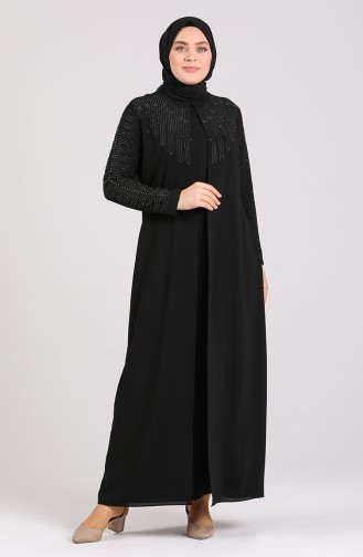 Plus Size Suit Looking Dress 5080-01 Black 5080-01