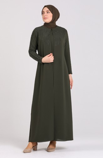 Khaki Hijab Kleider 5080-06
