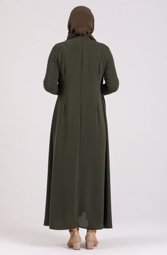 Khaki Hijab Kleider 5080-06