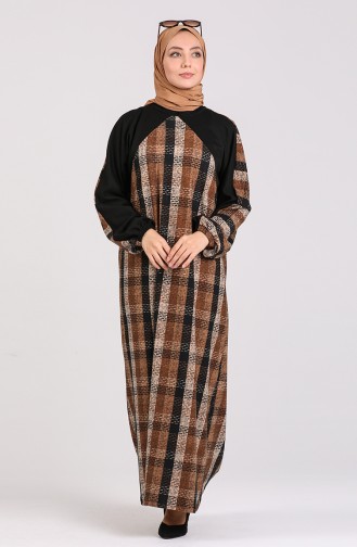 Braun Hijab Kleider 0059-02