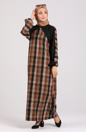Brown Hijab Dress 0059-02