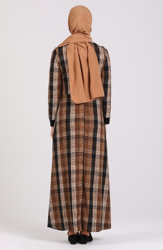 Braun Hijab Kleider 0060-03