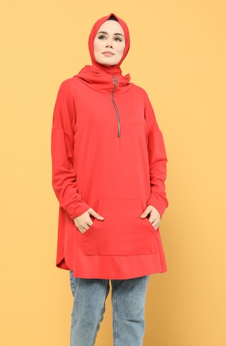 Hooded Sports Tunic 8280-02 Pomegranate Flower 8280-02