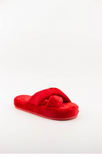 Red Women`s House Slippers 3576.MM KIRMIZI