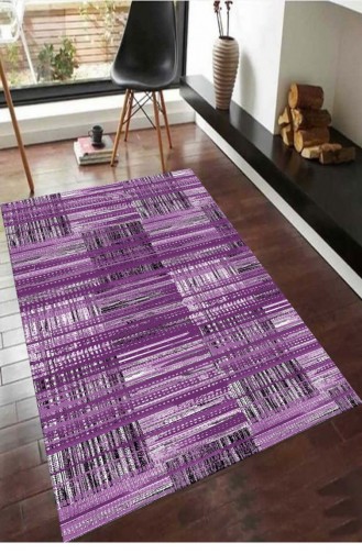 Dekoratif Modern Kaymaz Taban Halı 160 X 230 Cmexfab136Mor